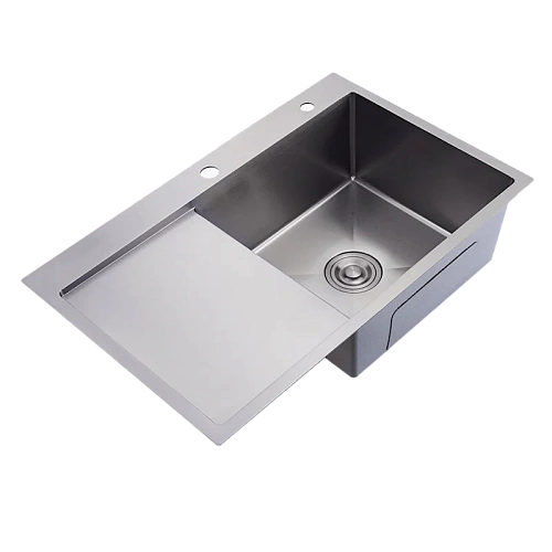 Кухонная мойка Splenka S704.7850.05 с крылом из нержавеющей стали в базу от 50см чаша справа, сатин Кухонная мойка Splenka S704.7850.05 с крылом из нержавеющей стали в базу от 50см чаша справа, сатин