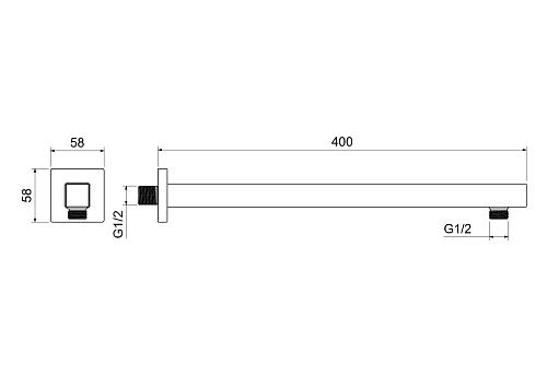 Кронштейн верхнего душа Aquatek AQ2177CR Хром Кронштейн верхнего душа Aquatek AQ2177CR Хром