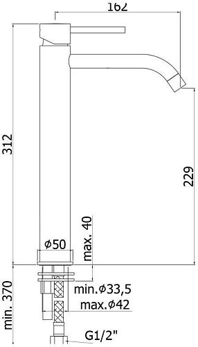 Смеситель для раковины Paffoni Light LIGX081CR Смеситель для раковины Paffoni Light LIGX081CR