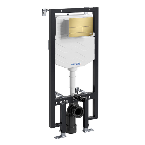 Инсталляция для унитаза WasserKRAFT Vils 56TLT.010.ME.MG04 с клавишей смыва золото Инсталляция для унитаза WasserKRAFT Vils 56TLT.010.ME.MG04 с клавишей смыва золото