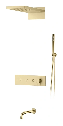 Душевая система Boheme FUSION 130-2-MG Matt Gold встраиваемая Душевая система Boheme FUSION 130-2-MG Matt Gold встраиваемая