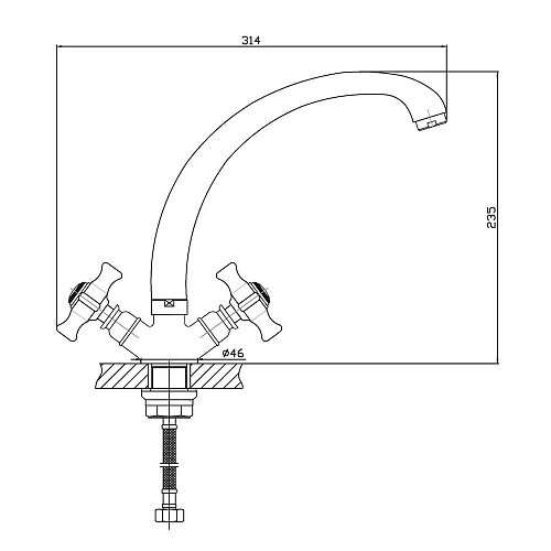 Смеситель для кухни Agger Retro-X A1700200 Смеситель для кухни Agger Retro-X A1700200