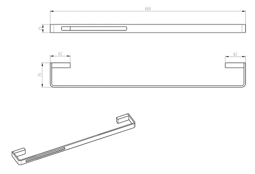 Полотенцедержатель Boheme Gold Q 10942-G Полотенцедержатель Boheme Gold Q 10942-G