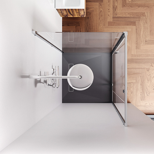 Душевой уголок AM.PM Gem W90G-404-9090-MT распашная 90x90 профиль хром матовый, стекло прозрачное Душевой уголок AM.PM Gem W90G-404-9090-MT распашная 90x90 профиль хром матовый, стекло прозрачное