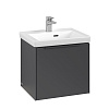 Картинка анонса товара «тумба под раковину villeroy &amp; boch subway 3.0 с подсветкой graphite / graphite c580l2vr»