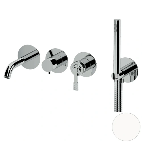 Смеситель для ванны Remer Atelier AL53D2PBO, белый матовый Смеситель для ванны Remer Atelier AL53D2PBO, белый матовый