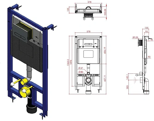 Инсталляция для унитаза Allen Brau Project Color 9.1PR10.20 Инсталляция для унитаза Allen Brau Project Color 9.1PR10.20