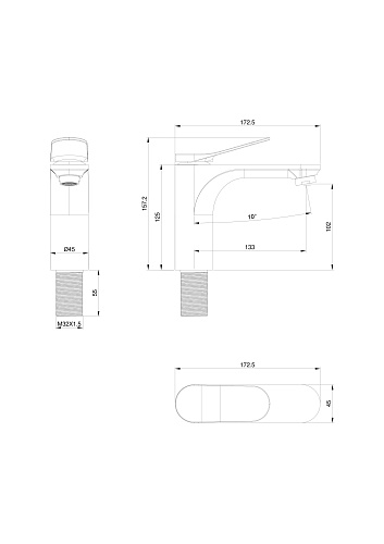 Смеситель для раковины Wonzon & Woghand брашированное золото (WW-A40482-BG) Смеситель для раковины Wonzon & Woghand брашированное золото (WW-A40482-BG)