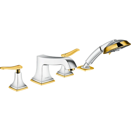 Смеситель на борт ванны Hansgrohe Metropol Classic 31441090, хром/под золото Смеситель на борт ванны Hansgrohe Metropol Classic 31441090, хром/под золото