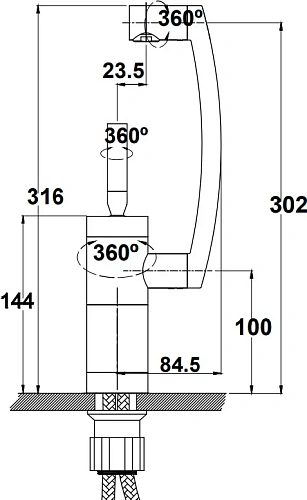 Смеситель для кухни Kaiser 27033 хром Смеситель для кухни Kaiser 27033 хром