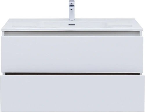 Тумба под раковину Aquanet Lino 100 (Flat) белый глянец 00287544 Тумба под раковину Aquanet Lino 100 (Flat) белый глянец 00287544