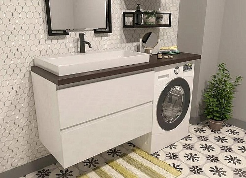 Тумба с раковиной Эстет Malibu Luxe ФР-00007116 1550х500 левая, подвесная 2 ящика Тумба с раковиной Эстет Malibu Luxe ФР-00007116 1550х500 левая, подвесная 2 ящика