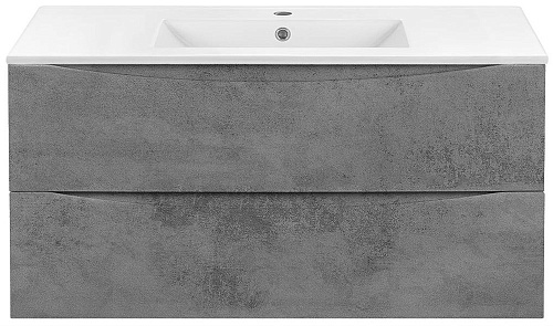 Тумба под раковину Vincea Mia 1000 подвесная, 2 выкатных ящика soft close, Beton VMC-2MC100BT Тумба под раковину Vincea Mia 1000 подвесная, 2 выкатных ящика soft close, Beton VMC-2MC100BT