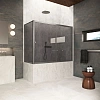Шторка на ванну Vegas-glass ZV+ZVF Protec 160*75 11 07 1600x750 мм, профиль оружейная сталь, стекло графит