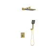 Душевая система Kaiser Sano с термостатом, скрытого монтажа шлифованное золото 08477-3 Душевая система Kaiser Sano с термостатом, скрытого монтажа шлифованное золото 08477-3