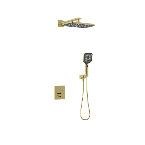 Душевая система Kaiser Sano с термостатом, скрытого монтажа шлифованное золото 08477-3 Душевая система Kaiser Sano с термостатом, скрытого монтажа шлифованное золото 08477-3