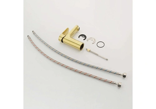 Смеситель для раковины Aquatek НИКА AQ1810BG золото шлифованное Смеситель для раковины Aquatek НИКА AQ1810BG золото шлифованное