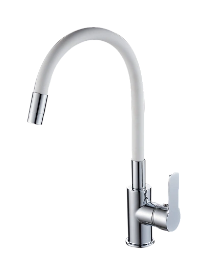 Смеситель для кухни RUSH Siple (SI7335-60White) с гибким изливом Смеситель для кухни RUSH Siple (SI7335-60White) с гибким изливом
