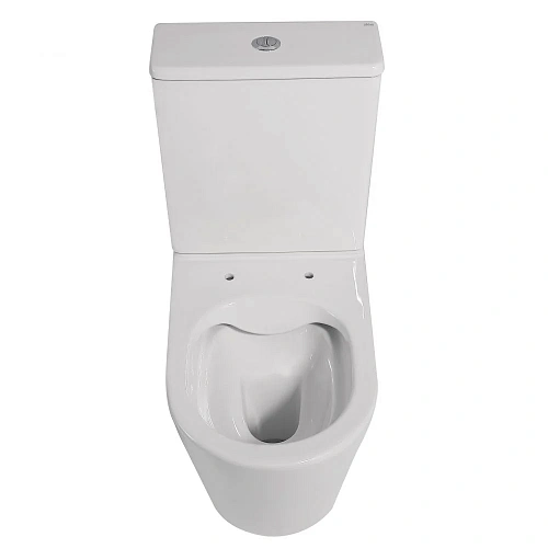 Унитаз напольный ABBER Bequem AC1112 компакт белый, безободковый с крышкой микролифт Унитаз напольный ABBER Bequem AC1112 компакт белый, безободковый с крышкой микролифт