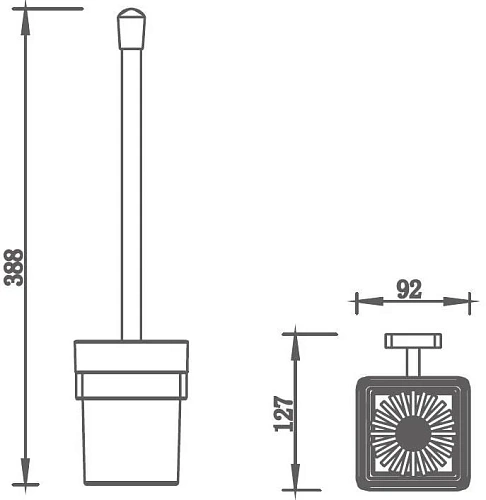 Ершик для унитаза Aquanet 6588MB Ершик для унитаза Aquanet 6588MB