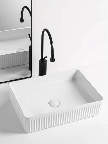 Раковина Sintesi SIN-LVB-APP-418 накладная белая 500x360x120, без отверстия под смеситель Раковина Sintesi SIN-LVB-APP-418 накладная белая 500x360x120, без отверстия под смеситель