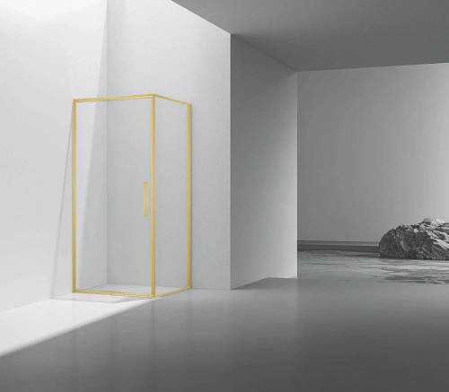 Душевой уголок Vincea Slim 8mm VSR-4SLP9090CLG, 900x900, брашированное золото, стекло прозрачное Душевой уголок Vincea Slim 8mm VSR-4SLP9090CLG, 900x900, брашированное золото, стекло прозрачное