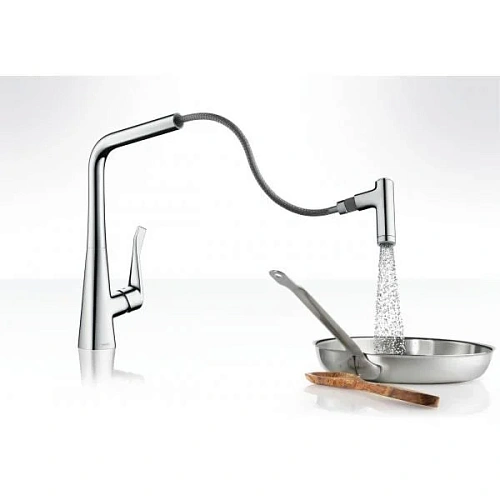 Смеситель для кухни hansgrohe Metris 14820000 Смеситель для кухни hansgrohe Metris 14820000