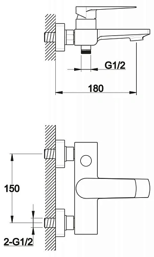 Смеситель для ванны BelBagno Carin CAR-VASM-CRM Смеситель для ванны BelBagno Carin CAR-VASM-CRM