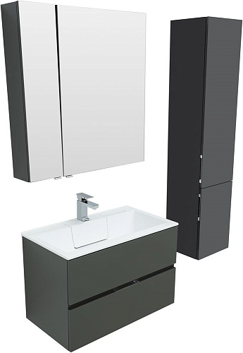 Тумба под раковину Aquanet Алвита 80 серый антрацит 00215120 Тумба под раковину Aquanet Алвита 80 серый антрацит 00215120