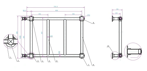 Полотенцесушитель водяной Boheme Palazzo хром 713 Полотенцесушитель водяной Boheme Palazzo хром 713
