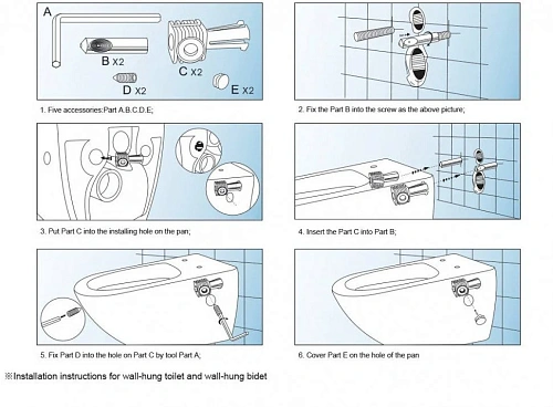 Унитаз подвесной CeramaLux B2347 с сиденьем Унитаз подвесной CeramaLux B2347 с сиденьем