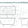 Ванна чугунная Delice Continental PLUS 100х70 с антискользящим покрытием DLR230642-AS Ванна чугунная Delice Continental PLUS 100х70 с антискользящим покрытием DLR230642-AS