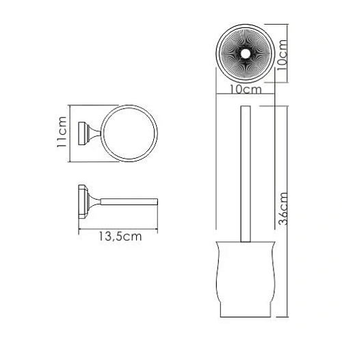 Ершик для унитаза WasserKRAFT K-24127 хром Ершик для унитаза WasserKRAFT K-24127 хром