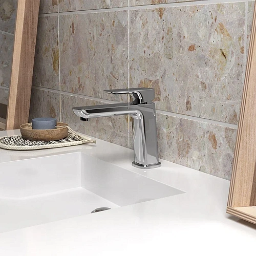 Смеситель для раковины Paini Lady 89BY211KM с донным клапаном, белый Смеситель для раковины Paini Lady 89BY211KM с донным клапаном, белый