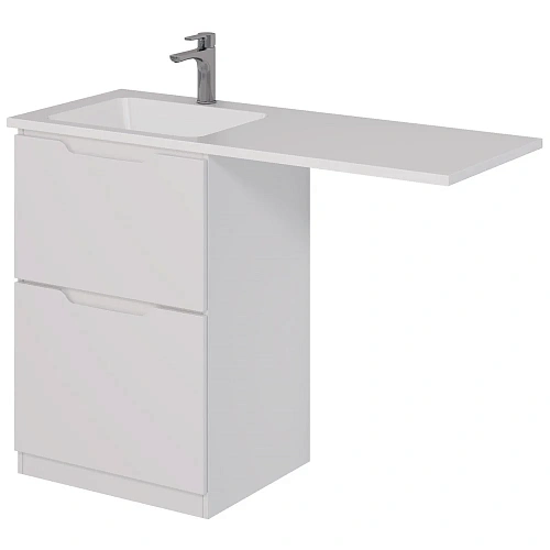 Тумба под раковину DREJA Bona, 60 см, напольная, 2 ящика, белый глянец 99.0451 Тумба под раковину DREJA Bona, 60 см, напольная, 2 ящика, белый глянец 99.0451