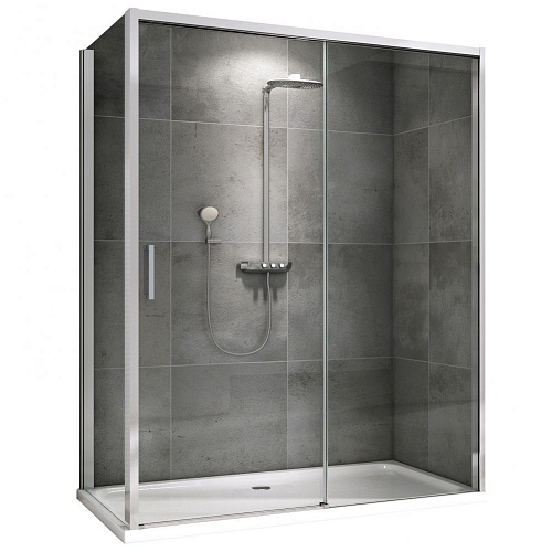 Душевой уголок ABBER Komfort AG93140-S92 140x90 см универсальный, профиль хром, стекло прозрачное Душевой уголок ABBER Komfort AG93140-S92 140x90 см универсальный, профиль хром, стекло прозрачное