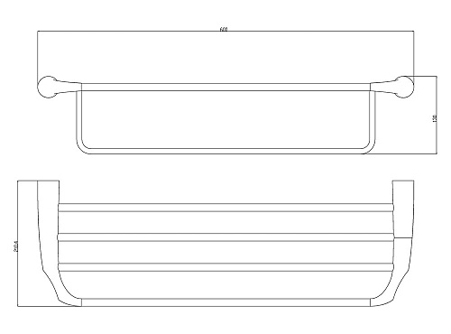 Полотенцедержатель Rush Devon DE75543 60 см Полотенцедержатель Rush Devon DE75543 60 см