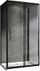 Картинка анонса товара «душевой уголок abber schwarzer diamant ag30150bh-s60b-s60b 150x60 см универсальный, профиль черный, стекло прозрачное»