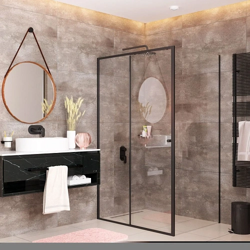 Душевой уголок WasserKRAFT Dill 61S36 черный Душевой уголок WasserKRAFT Dill 61S36 черный