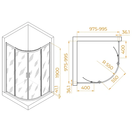 Душевой уголок RGW PA-51 1000x1000 мм 02085100-11 хром Easy Clean Душевой уголок RGW PA-51 1000x1000 мм 02085100-11 хром Easy Clean