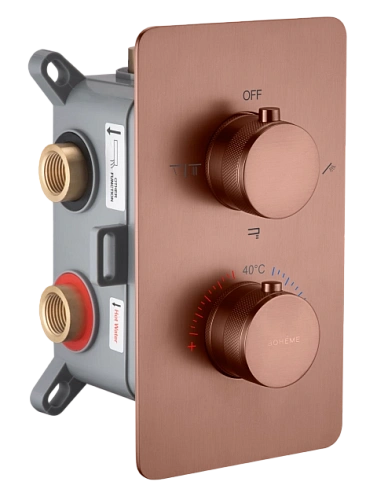 Смеситель для душа Boheme CELL 134-3-BRB встраиваемый, с термостатом BRUSHED BRONZE Смеситель для душа Boheme CELL 134-3-BRB встраиваемый, с термостатом BRUSHED BRONZE