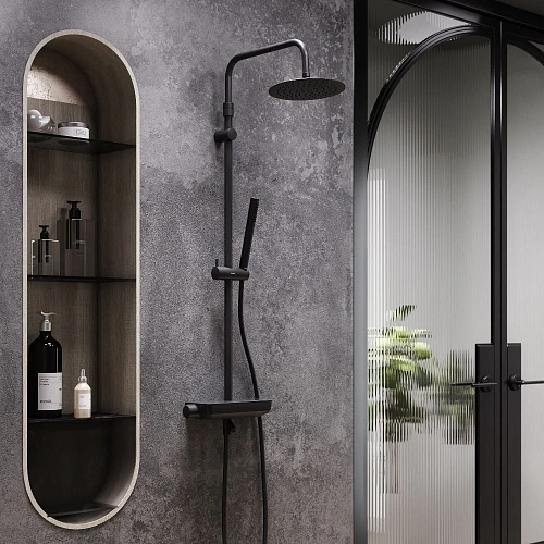 Душевая система Damixa Scandinavian Pure 936730300 черный Душевая система Damixa Scandinavian Pure 936730300 черный