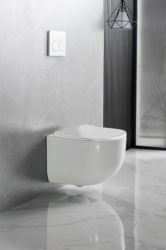 Унитаз подвесной Vincea Globo VT1-52T безободковый, цвет белый, ультратонкое soft-close сиденье Унитаз подвесной Vincea Globo VT1-52T безободковый, цвет белый, ультратонкое soft-close сиденье