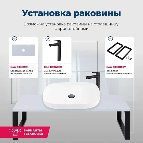 Раковина Aquanet Elegant-3 60 00326056 накладная Раковина Aquanet Elegant-3 60 00326056 накладная