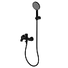 Смеситель для ванны AQUAme Asti AQM6412MB с душевым набором, 3 режима, Черный матовый Смеситель для ванны AQUAme Asti AQM6412MB с душевым набором, 3 режима, Черный матовый