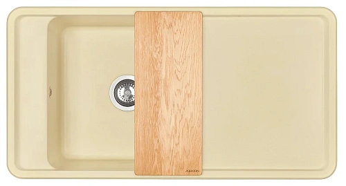 Кухонная мойка Aquaton Беллис 97 1A725132BS290 из литого мрамора, шампань Кухонная мойка Aquaton Беллис 97 1A725132BS290 из литого мрамора, шампань