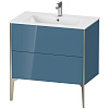 Картинка анонса товара «тумба под раковину duravit xviu xv44820b147 напольная 81 см каменно-синий глянцевый»