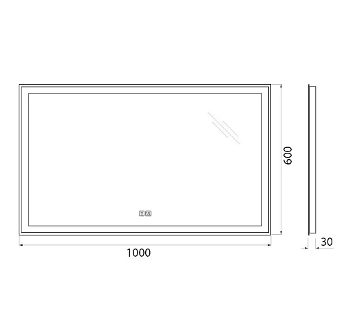 Зеркало BelBagno SPC-GRT-1000-600-LED-TCH-WARM 12W 220-240V 1000x30x600 с подсветкой сенсорным выключателем и подогревом Зеркало BelBagno SPC-GRT-1000-600-LED-TCH-WARM 12W 220-240V 1000x30x600 с подсветкой сенсорным выключателем и подогревом