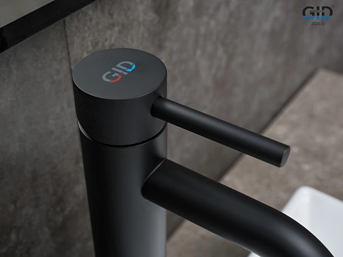 Смеситель для раковины Gid Inga SS096-BM-D SS096BMD черный матовый Смеситель для раковины Gid Inga SS096-BM-D SS096BMD черный матовый
