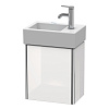 Картинка анонса товара «тумба под раковину duravit xsquare xs4099l2222 подвесная 36 см белая глянцевый»
